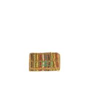 Gestreepte Soft Clutch met Gouden Armband Carolina Herrera , Multicolo...