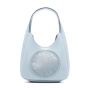 Babyblauwe Schoudertas met Kettingrand Stella McCartney , Blue , Dames