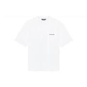 Vintage Jersey Ronde Hals T-Shirt Wit Balenciaga , White , Heren