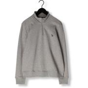 Heren Zebra Half Zip Sweater PS By Paul Smith , Gray , Heren