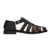 Leren sandalen met gespsluiting Loewe , Black , Heren