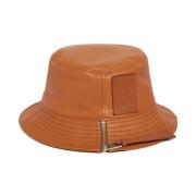 Leren Vissershoed met Zijrits Loewe , Brown , Unisex