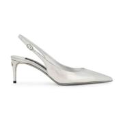 Zilveren Platte Schoenen Elegante Stijl Dolce & Gabbana , Gray , Dames