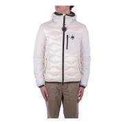 Witte hoodie met ritssluiting zakken Blauer , White , Heren