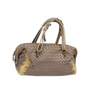 Pre-owned Leather handbags Bottega Veneta Vintage , Beige , Dames