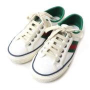 Pre-owned Leather sneakers Gucci Vintage , White , Dames