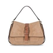 Deserto Schoudertas in Beige Suède Furla , Beige , Dames