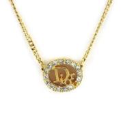 Pre-owned Metal necklaces Dior Vintage , Yellow , Dames