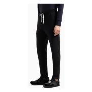 Zwarte sportieve broek met contrastdetails Emporio Armani , Black , He...