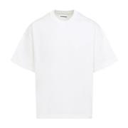 Wit Katoenen T-Shirt Jil Sander , White , Heren