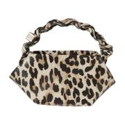 Mini Print Jurk Ganni , Brown , Dames