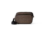 Geometrische Eco Line Schoudertas Borbonese , Brown , Dames