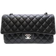 Pre-owned Leather chanel-bags Chanel Vintage , Black , Dames