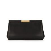 Zwarte leren clutch met ketting Dolce & Gabbana , Black , Dames