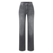 Wijde Stretch Denim Jeans MAC , Gray , Dames