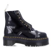 Zwarte Vegan Platformlaarzen Dr. Martens , Black , Dames