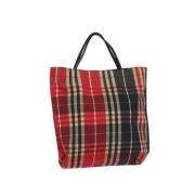 Pre-owned Canvas handbags Burberry Vintage , Red , Dames