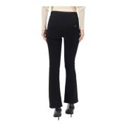 Zwarte Flared Lyocell Broek Guess , Black , Dames