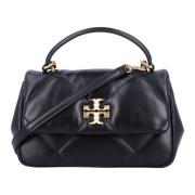 Zwarte Diamantquilt Handtas Tory Burch , Black , Dames