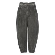 Grijze Katoenen Broek met Zakken Sanctamuerte , Gray , Dames