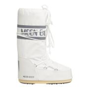 Snowboots met Koord, Effen Patroon Moon Boot , White , Dames