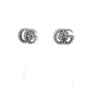 Pre-owned Metal earrings Gucci Vintage , Gray , Dames