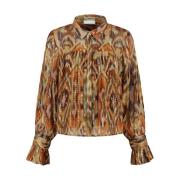 FAY Lange Mouw Blouse Amaya Amsterdam , Orange , Dames