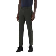 Slim Fit Micro Chino Broek RRD , Green , Heren