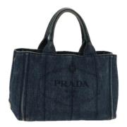 Pre-owned Canvas handbags Prada Vintage , Blue , Dames