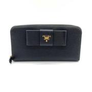 Pre-owned Leather wallets Prada Vintage , Black , Dames