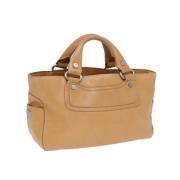 Pre-owned Leather handbags Celine Vintage , Beige , Dames