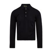 Blauwe Polo Shirts en Polos Filippo De Laurentiis , Black , Heren