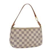 Pre-owned Canvas pouches Louis Vuitton Vintage , White , Dames