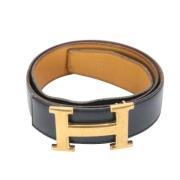 Pre-owned Leather belts Hermès Vintage , Black , Dames