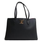 Pre-owned Leather totes Louis Vuitton Vintage , Black , Dames