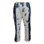 Unieke Print Denim Jeans Acid Blue Dolce & Gabbana , Blue , Heren