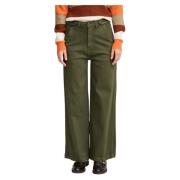 Wijde Pijp Jeans Khaki b.young , Green , Dames