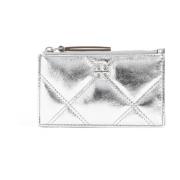 Zilveren Rits Kaarthouder Tory Burch , Gray , Dames