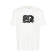 Katoenen Jersey T-shirt met korte mouwen C.p. Company , White , Heren