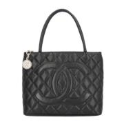 Pre-owned Leather chanel-bags Chanel Vintage , Black , Dames