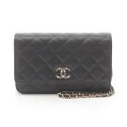 Pre-owned Fabric wallets Chanel Vintage , Black , Dames