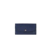 Pre-owned Leather wallets Louis Vuitton Vintage , Blue , Dames