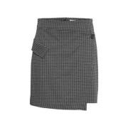 Houndstooth Rok Zwart/Grijs | Freewear Ichi , Black , Dames