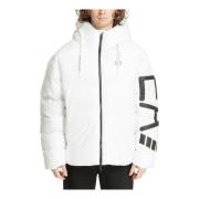 Gewatteerde jas met capuchon en rits Emporio Armani EA7 , White , Here...