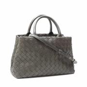 Pre-owned Leather handbags Bottega Veneta Vintage , Gray , Dames