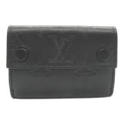 Pre-owned Leather wallets Louis Vuitton Vintage , Black , Heren