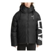 Capuchon Trekkoord Donsjas Eenvoudige Stijl Emporio Armani EA7 , Black...