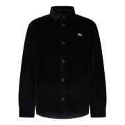 Zwarte Shirt met Krokodil Badge Lacoste , Black , Heren