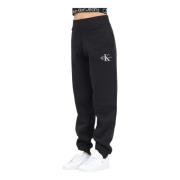 Zwarte casual sportieve damesbroek Calvin Klein Jeans , Black , Dames