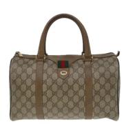 Pre-owned Canvas gucci-bags Gucci Vintage , Beige , Dames